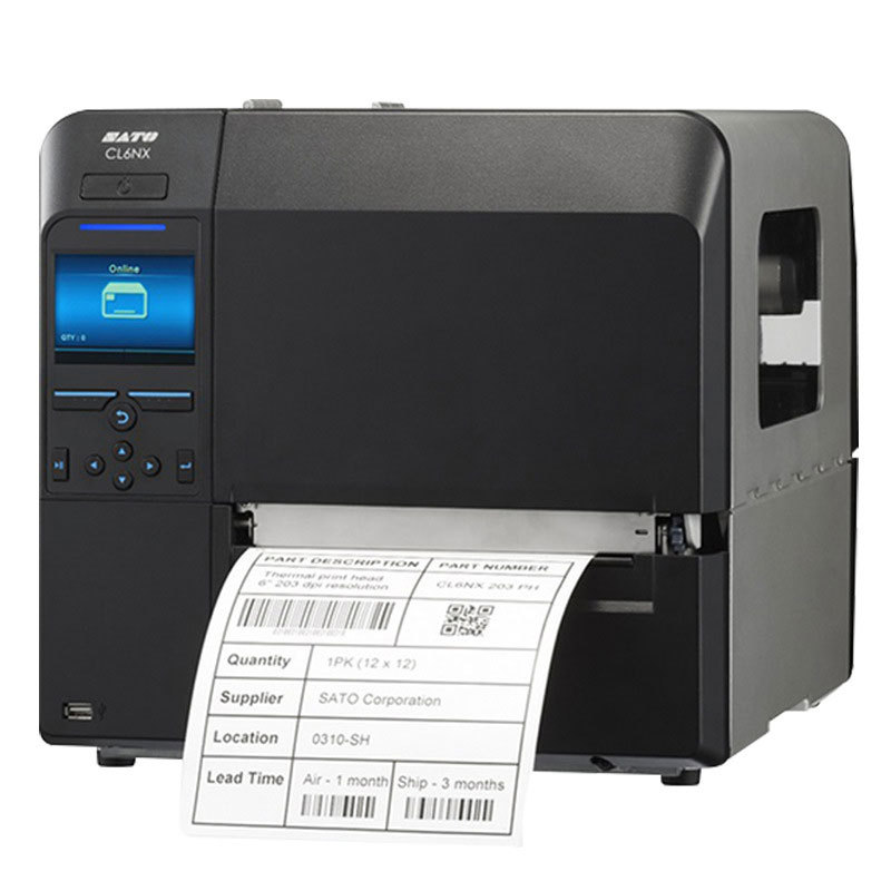 SATO CL6NX宽幅智能工业条码标签打印机 6.5英寸宽的CL608e升级版，赋能高效热收缩包装